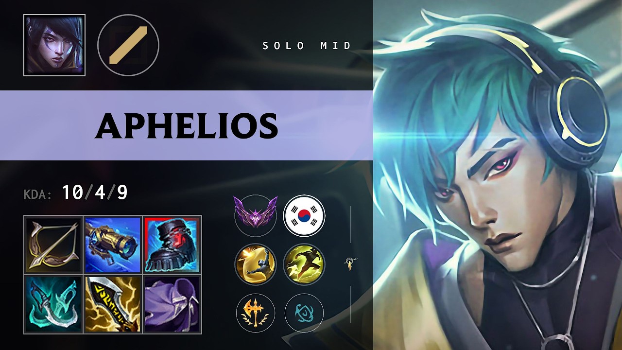Aphelios Mid vs Ahri - KR Master Patch 26.13