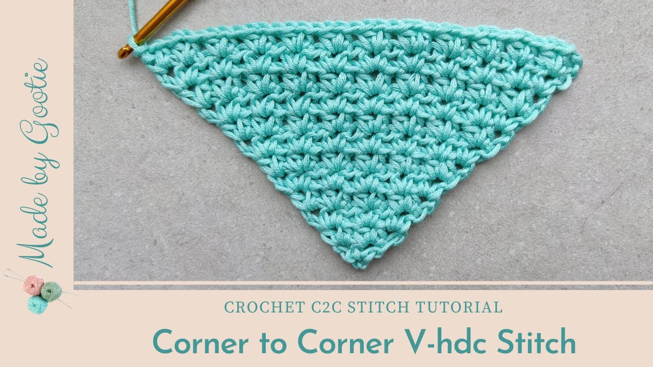 Crochet Corner to Corner V Stitch || Free Crochet C2C Different Stitches Tutorial