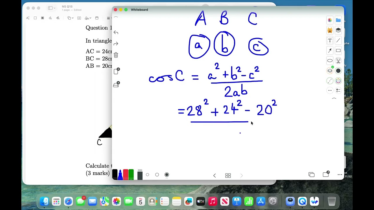 Level C - Question 15 - Trigonometry in triangles (Calculator)