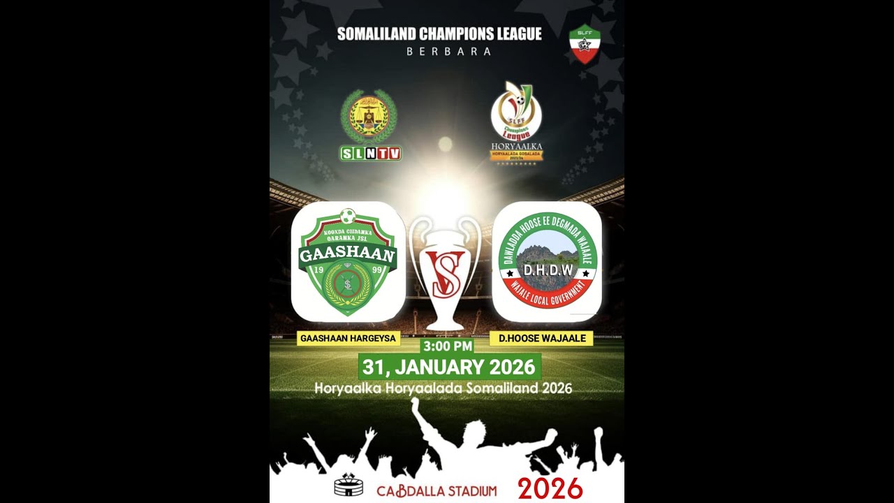 #Toos : Gaashaan Hargeysa 𝐕𝐬 D.hoose Wajaale 𝐇𝐨𝐫𝐲𝐚𝐚𝐥𝐤𝐚 𝐇𝐨𝐫𝐲𝐚𝐚𝐥𝐚𝐝𝐚 𝐒𝐨𝐦𝐚𝐥𝐢𝐥𝐚𝐧𝐝