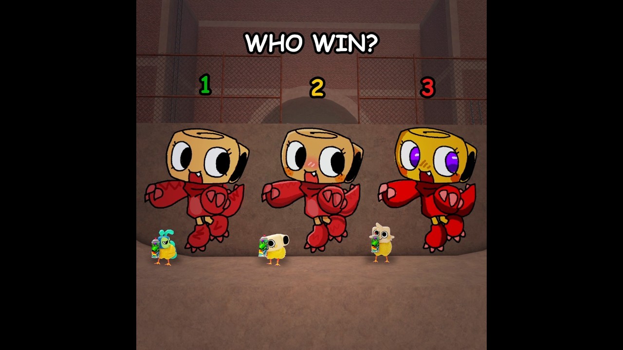 Dandys World 3 Players Paint Battle Dinosaur Shelly  in Roblox #spraypaint #dandysworld #shelly