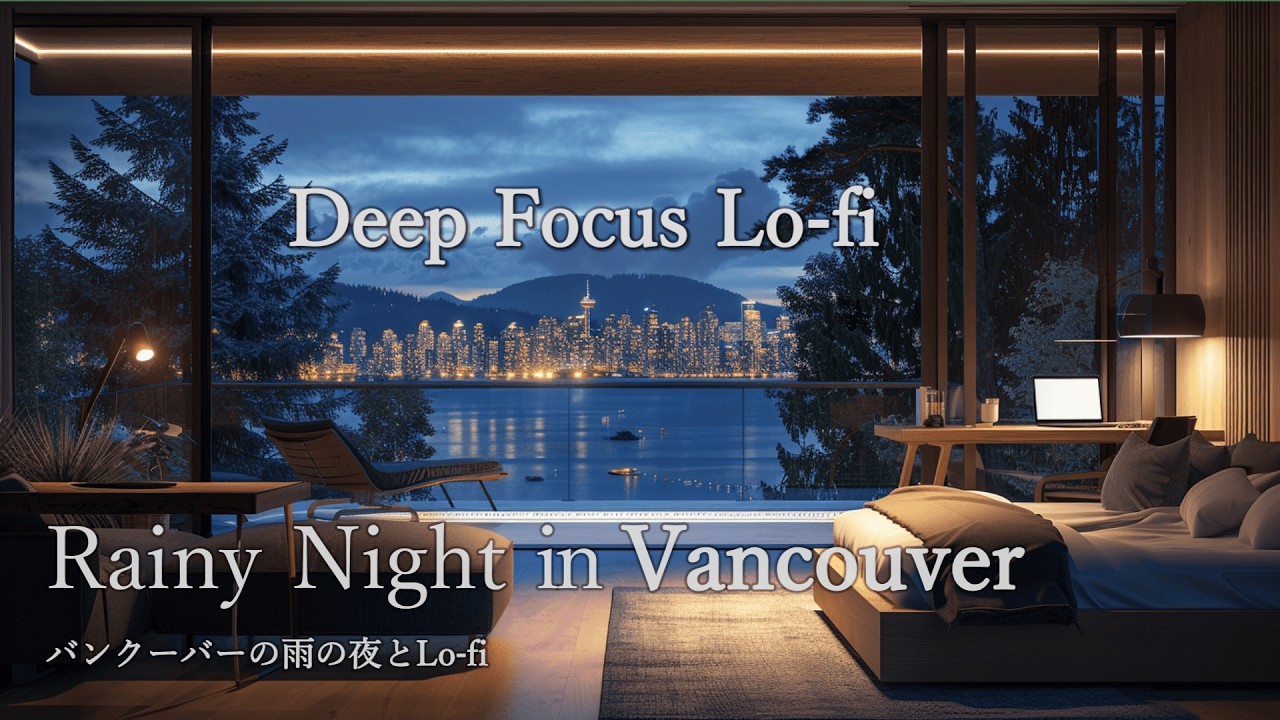 Vancouver 80s City Room | Ambient Rain Lo-fi Study Music