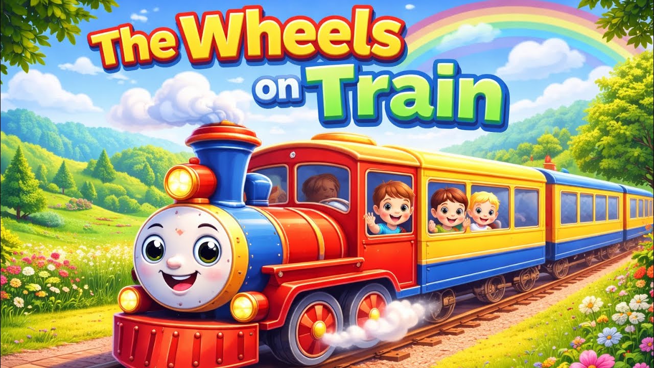 The Wheels on the Train 🚆 | Nursery Rhymes for Kids |CocoBounce Studio