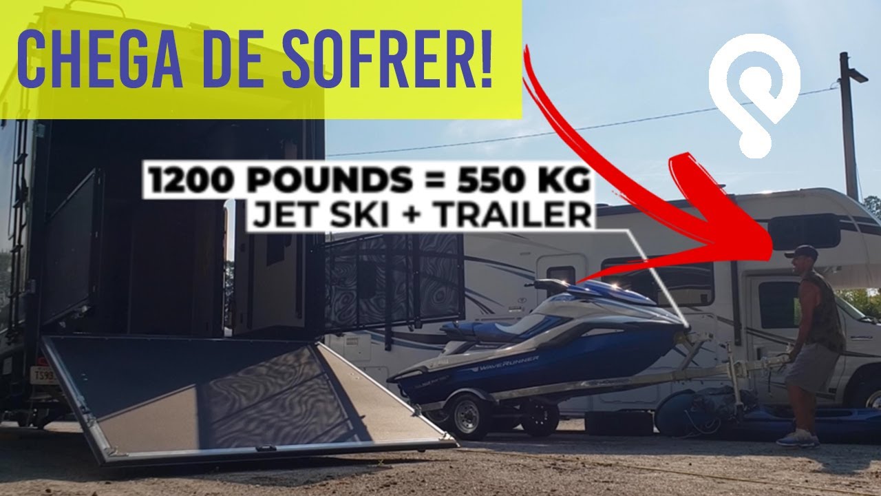 Jet Ski Trailer Dolly. Como arrastar manualmente o trailer do jet ski. Chega de sofrer! Waverunner