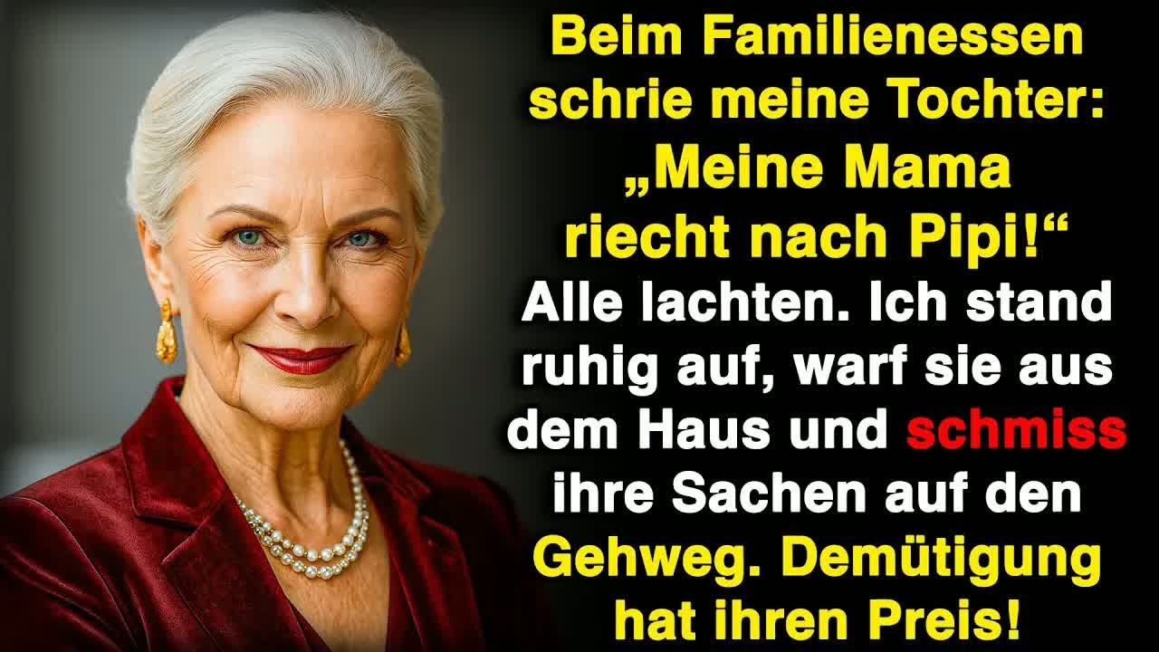 Beim Abendessen sagte meine Tochter： ＂Mama riecht nach Pipi!＂ Ich schmiss sie raus