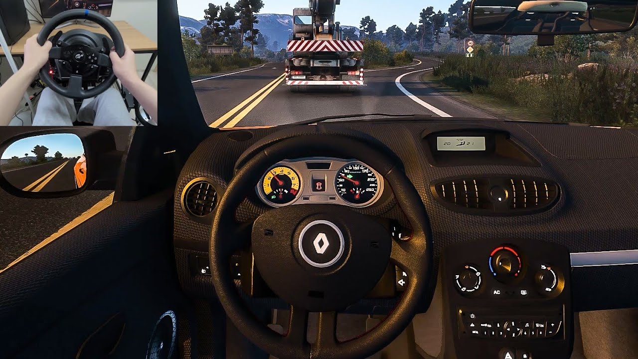 Euro Truck Simulator 2 - Renault Clio RS | Night Drive [Steering Wheel Gameplay]