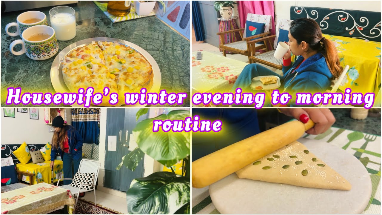Housewife&rsquo;s winter evening to morning routine | cleaning cooking and organisation #dailyvlogs #vlog 