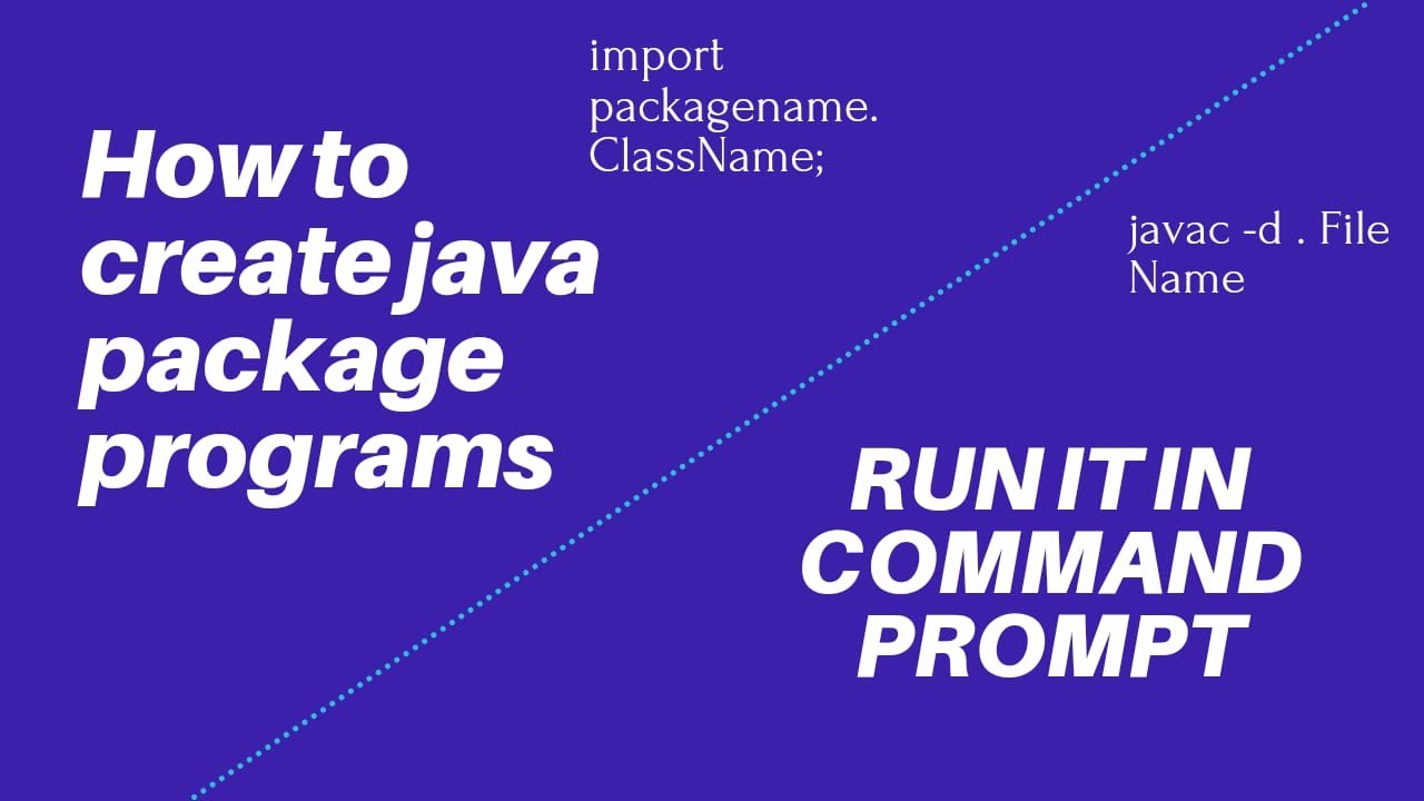 How to Create Package programs  and  run it in command prompt #java #packages #command prompt