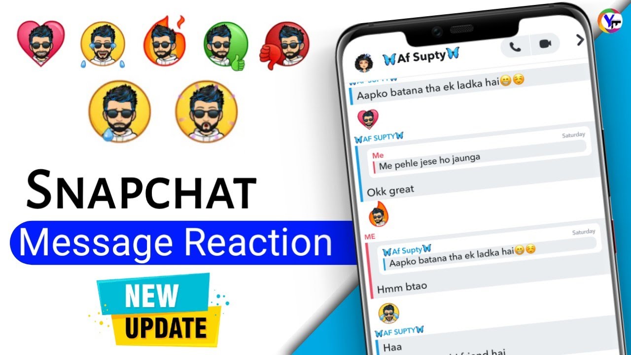 How to React a Message with ❤Emojis in Snapchat | Snapchat par Message reaction kaise kare | Emoji