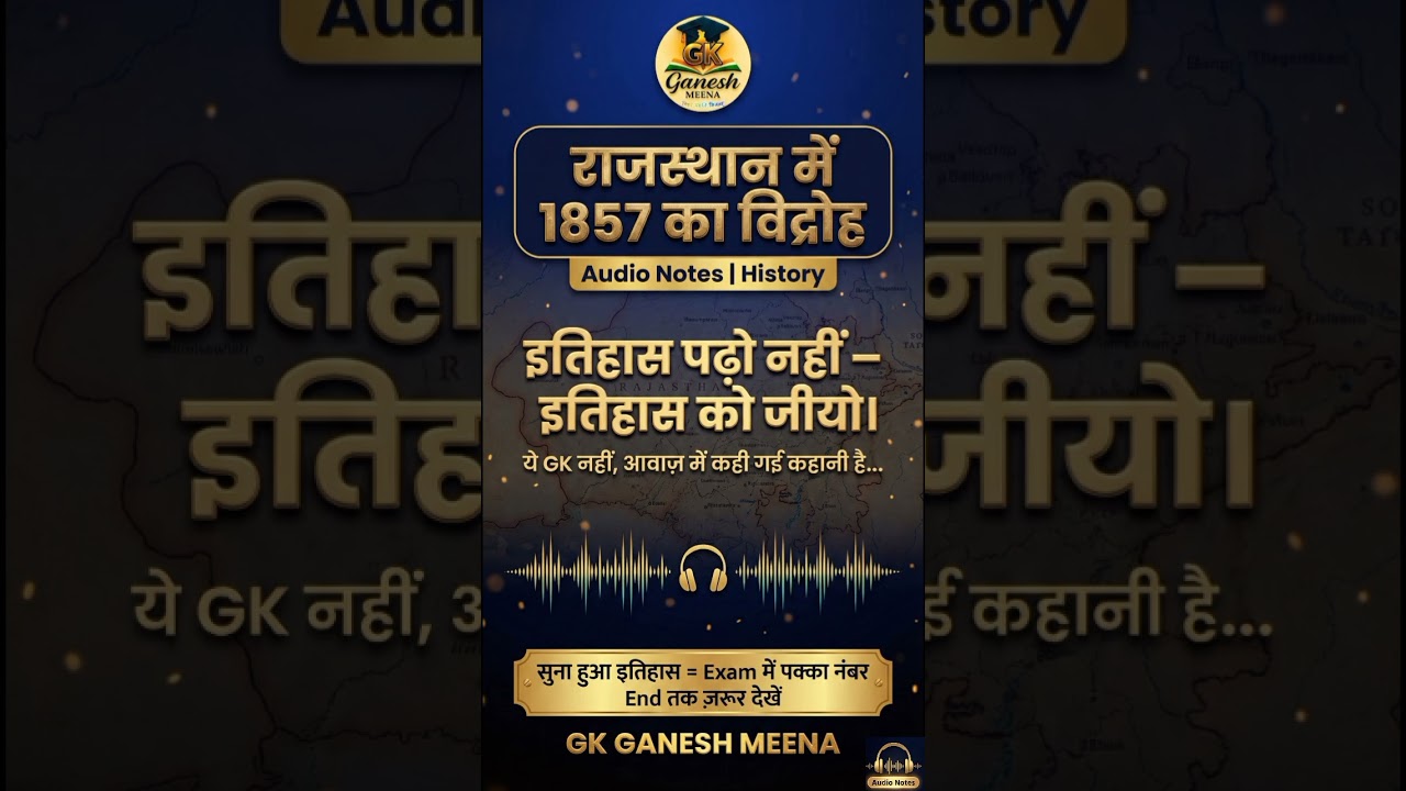 राजस्थान में 1857 का विद्रोह | Audio Notes History | RPSC RSSB | GK Ganesh Meena