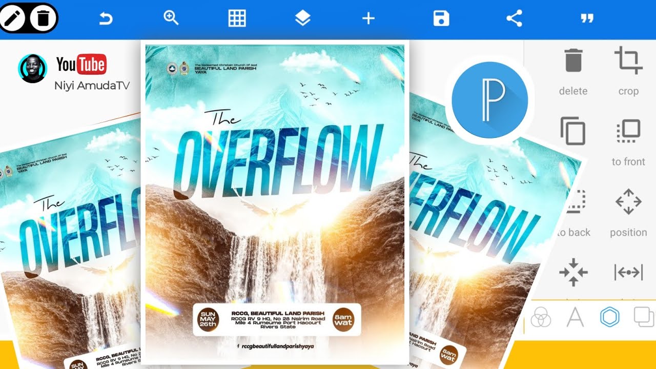 DAY 2: I Tried Designing Church Flyers In 8 Minutes eith Pixellab