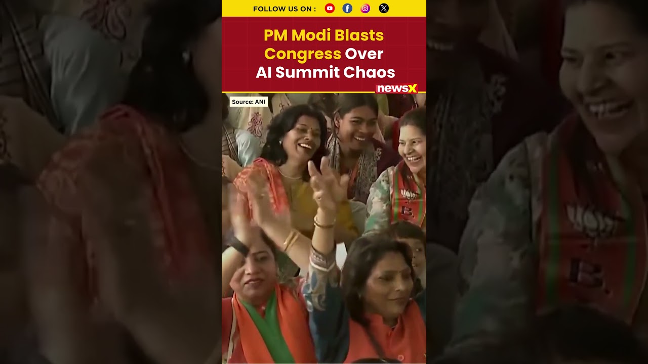 #modivscongress | PM Modi Slams Congress Over AI Summit Protest: Calls Out Dirty Politics #shorts
