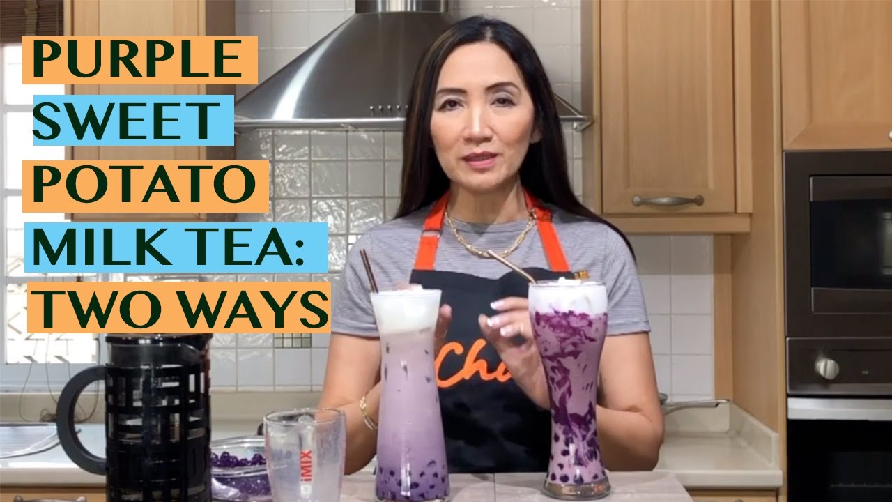 HOW TO MAKE PURPLE SWEET POTATO  CREAM CHEESE🍠MILK TEA: TWO WAYS