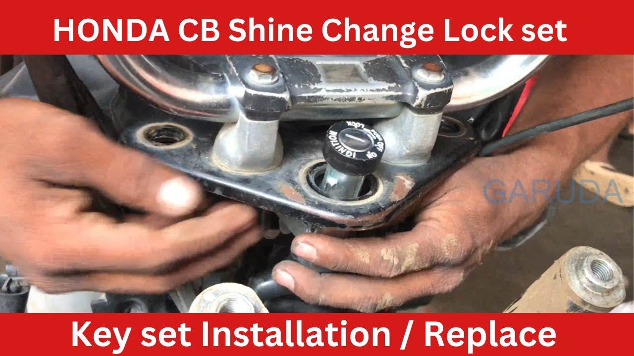 Shine Lock set Installation | How to change Key set for Honda CB Shine Bike |Original Lock Set Price