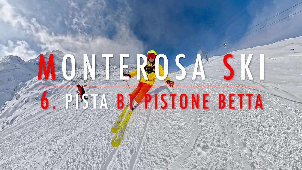 4K 🔴 MONTEROSA SKI 🔴 6. Pista B1 Pistone Betta (rossa) 🔴 Day 3 🔴 Insta360 Ace Pro 2 e X5 🔴 11.2.2026