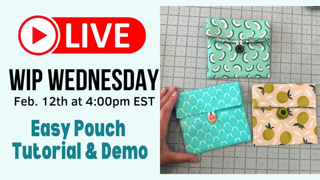 WIP WEDNESDAY #164: Beginner Friendly Pouch Tutorial- SO EASY!