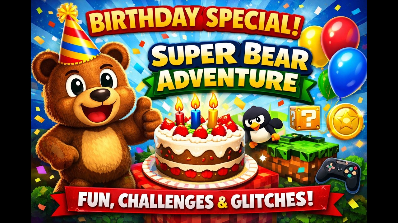 🎉 Birthday Special Live – Playing With Subscribers | Super Bear Adventure