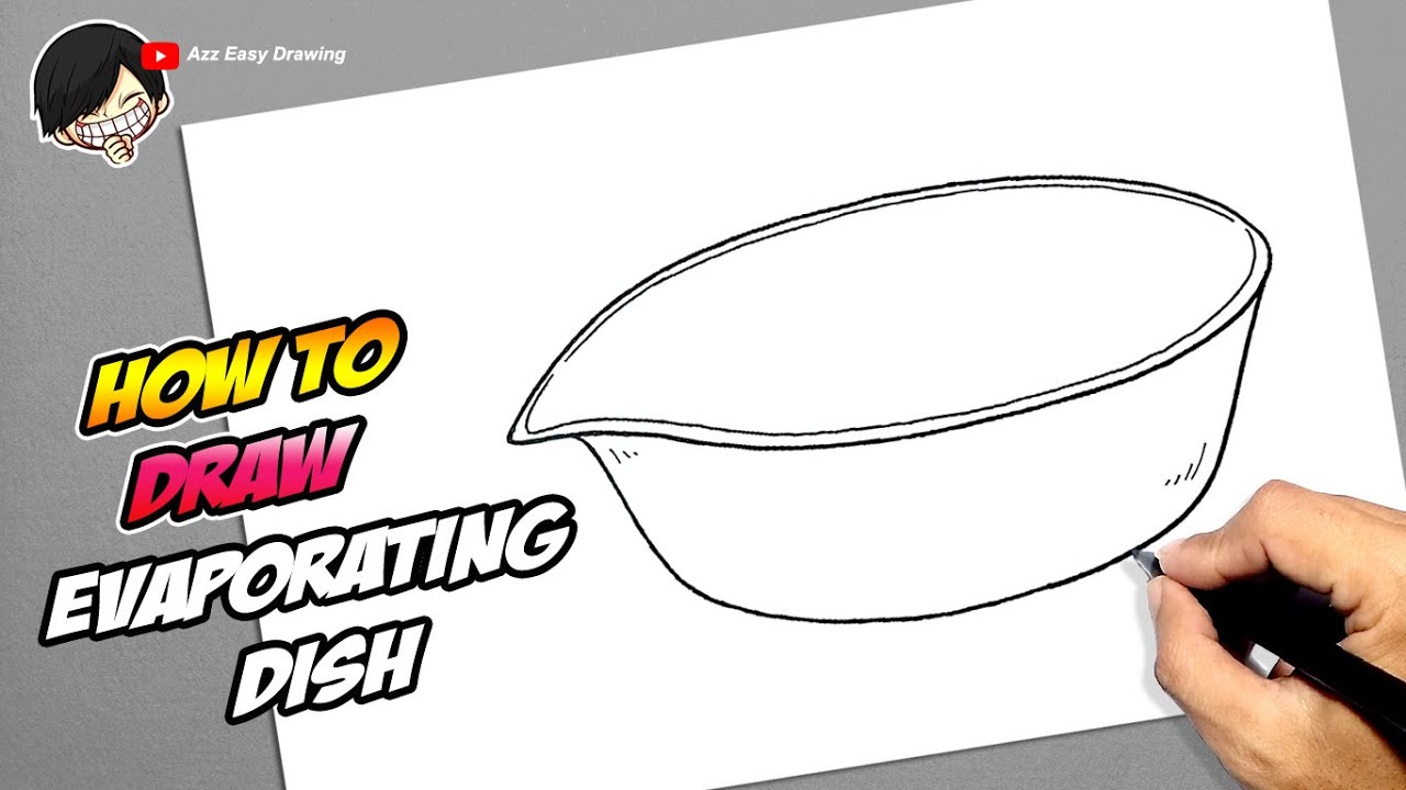 How to draw Evaporating Dish