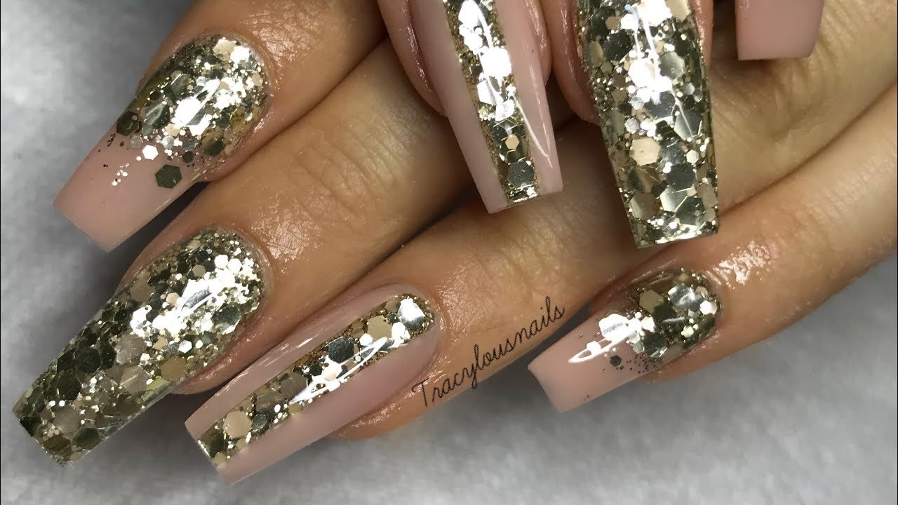 GORGEOUS GLITTERY NAILS | ACRYLIC NAILS