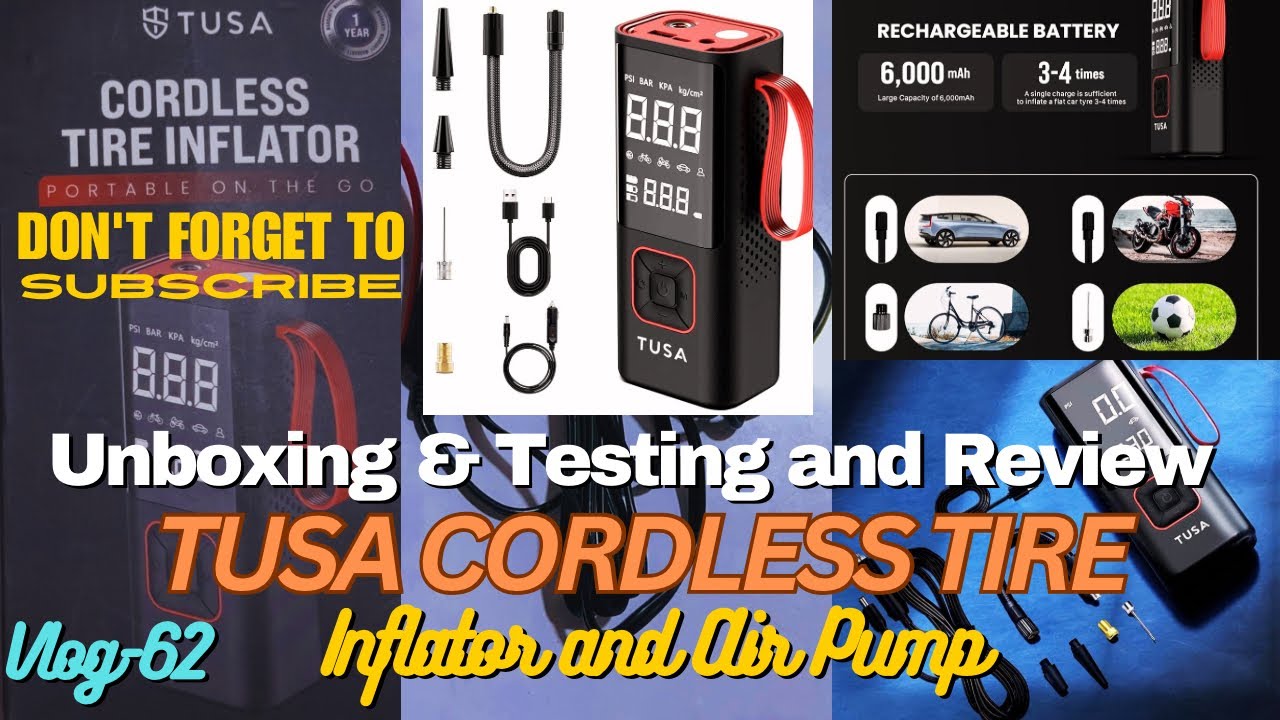 Unboxing & Review of Tusa Cordless Tire Inflator & Airpump from @Amazon India #tpms #bbdsale