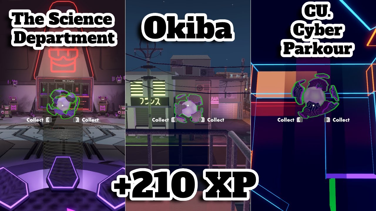 All Free Core Locations In The Science Department, Okiba & CU.CyberParkour (Rec Room Invasion 2)
