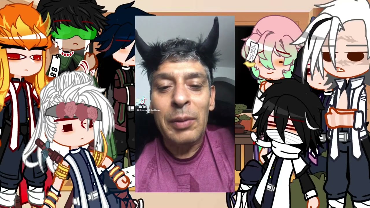 Los pilares reaccionando a mis tik toks favoritos y a los de mi amiga / kny /