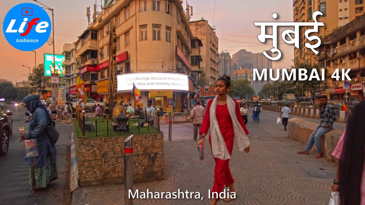 MUMBAI After Dark 🇮🇳 - Worli Night Walk 4K HDR