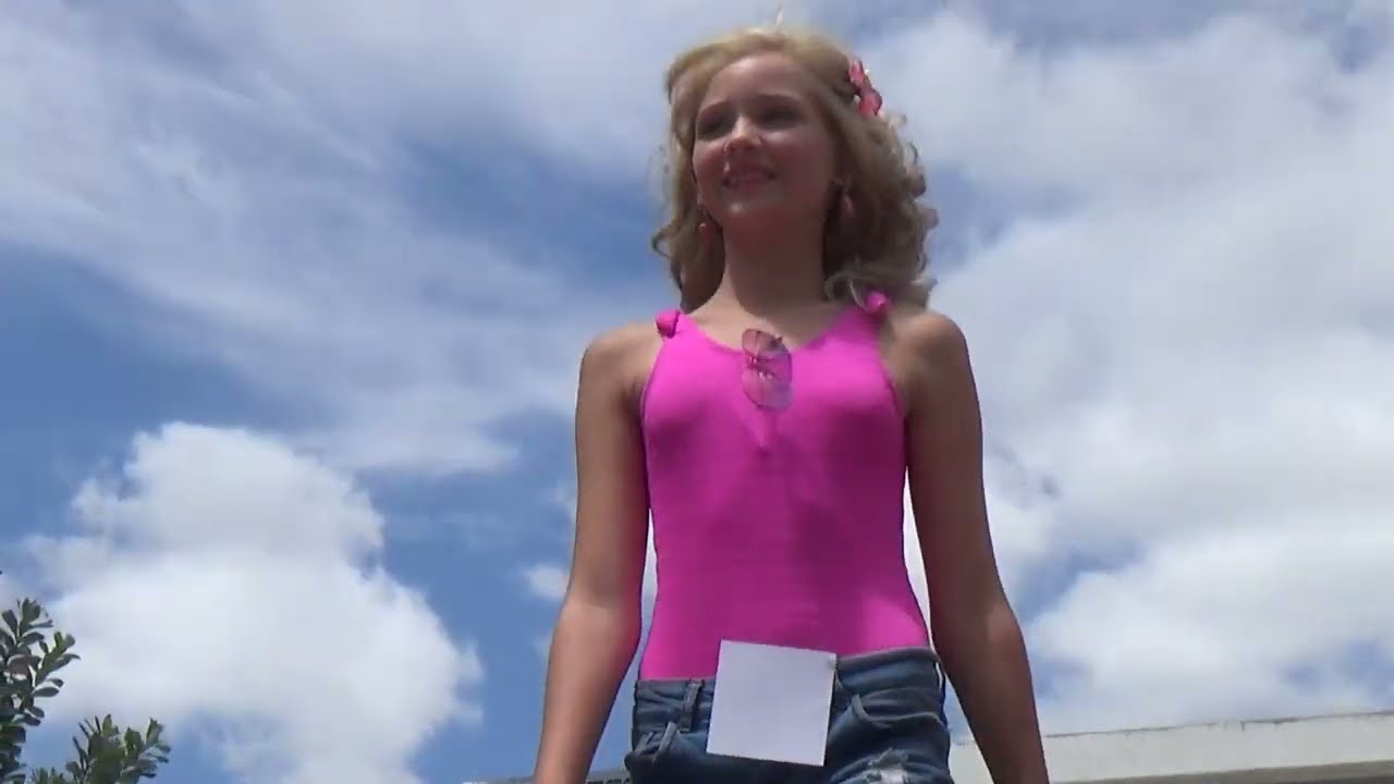 clip 11 of 20: a teen beauty contest - on a perfect day, right next to the Indian ocean