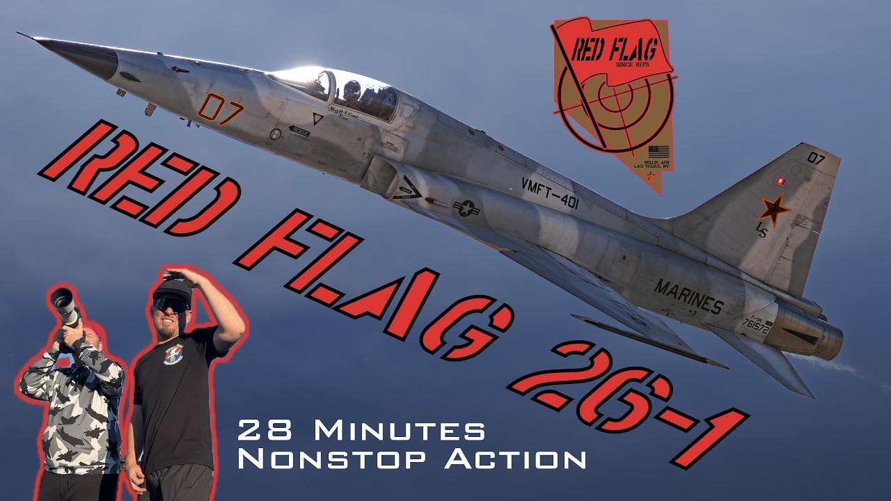 Red Flag 26-1 | F-22, F-35, F-16, Typhoon & Marine F-5 Aggressors in Action – Nellis AFB