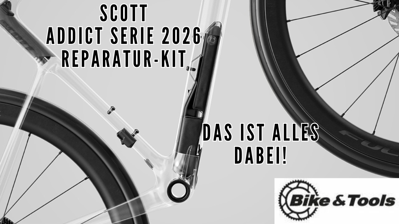 Scott Addict 2026: Das integrierte Reparatur-Kit.