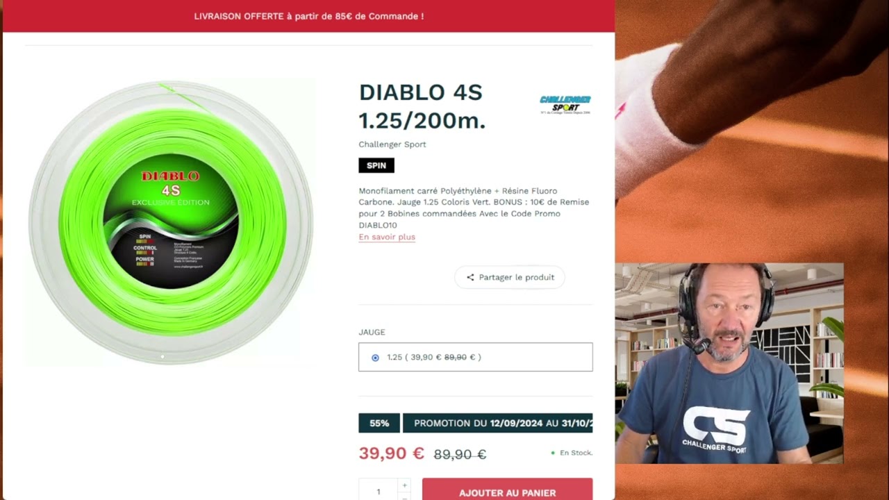 Deux Nouveaux Cordages Tennis : Diablo 4S et GEL Touch Silver. Présentation et Conseils.