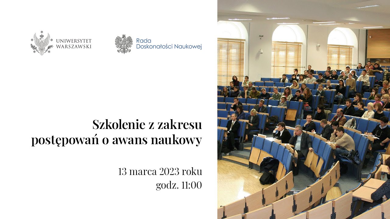 Postępowania o awans naukowy - szkolenie