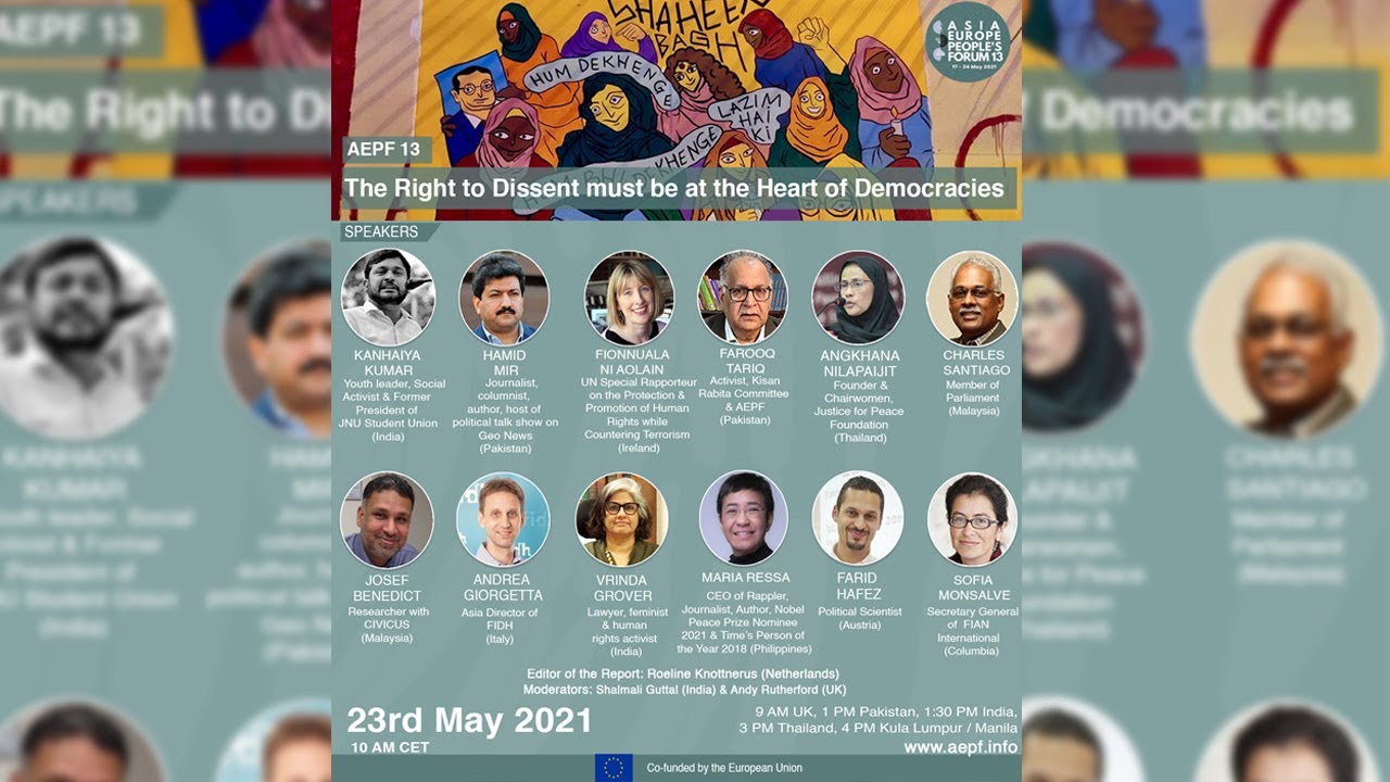 AEPF 13: The Right to Dissent must be at the Heart of Democracies