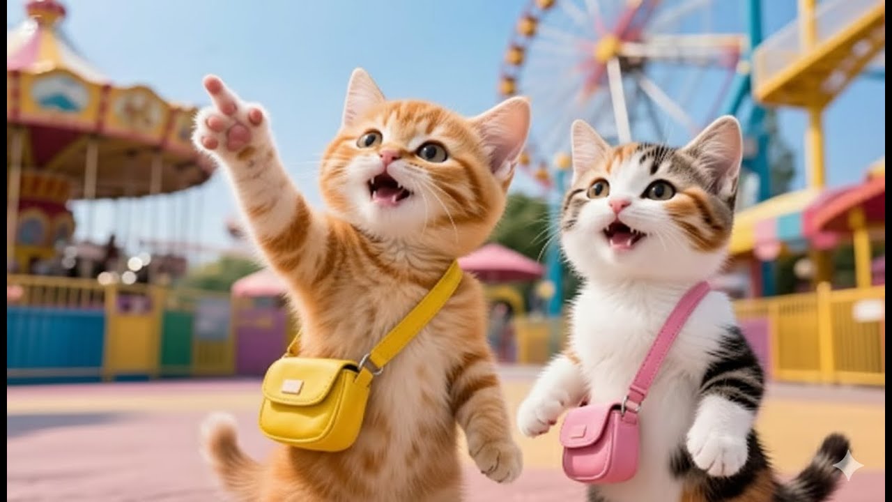 Mama Cat Trims Fur on the Farm and Makes Tiger Hat For Kittens At Home🐾🎩🐯