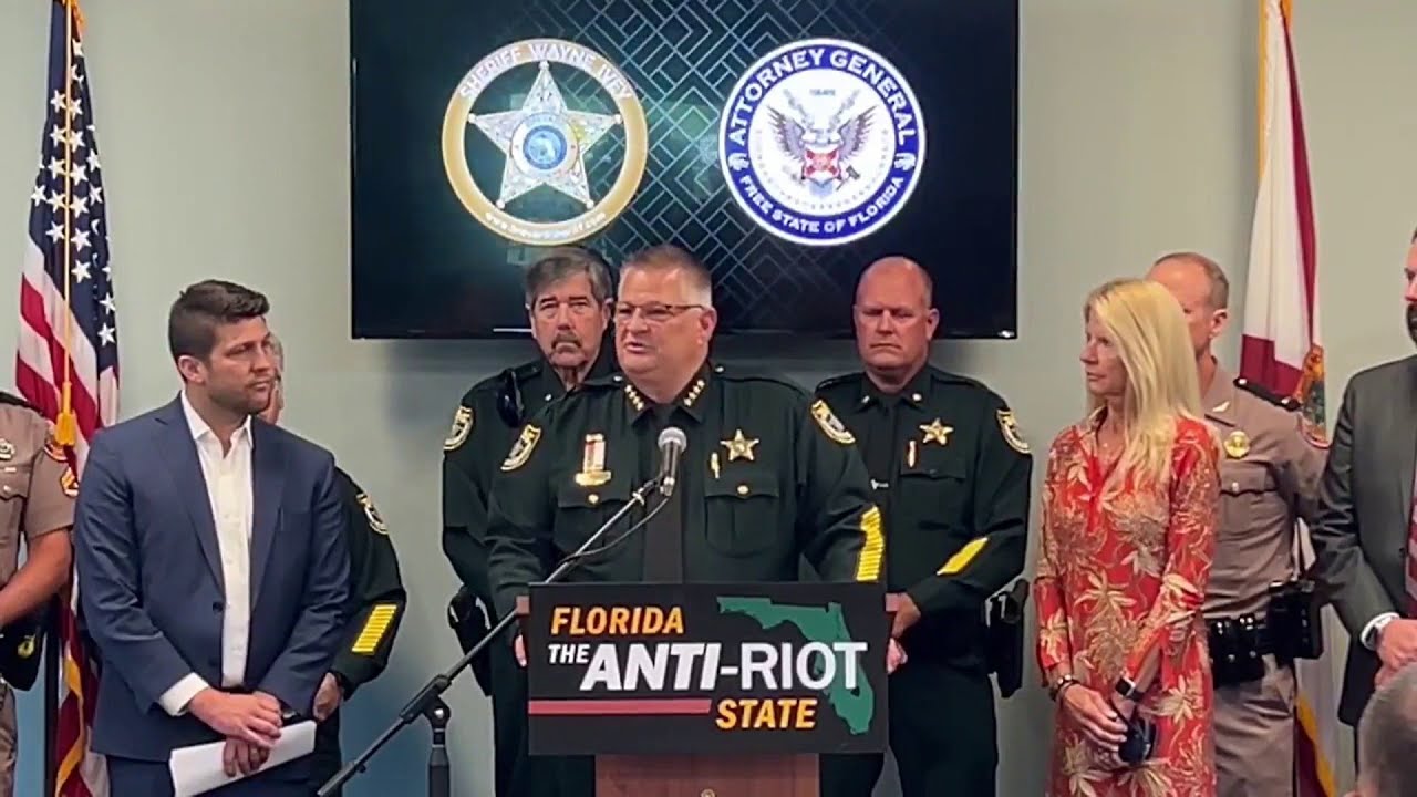 Brevard County Sheriff Wayne Ivey saying what will happen if protesters break the law in his county.