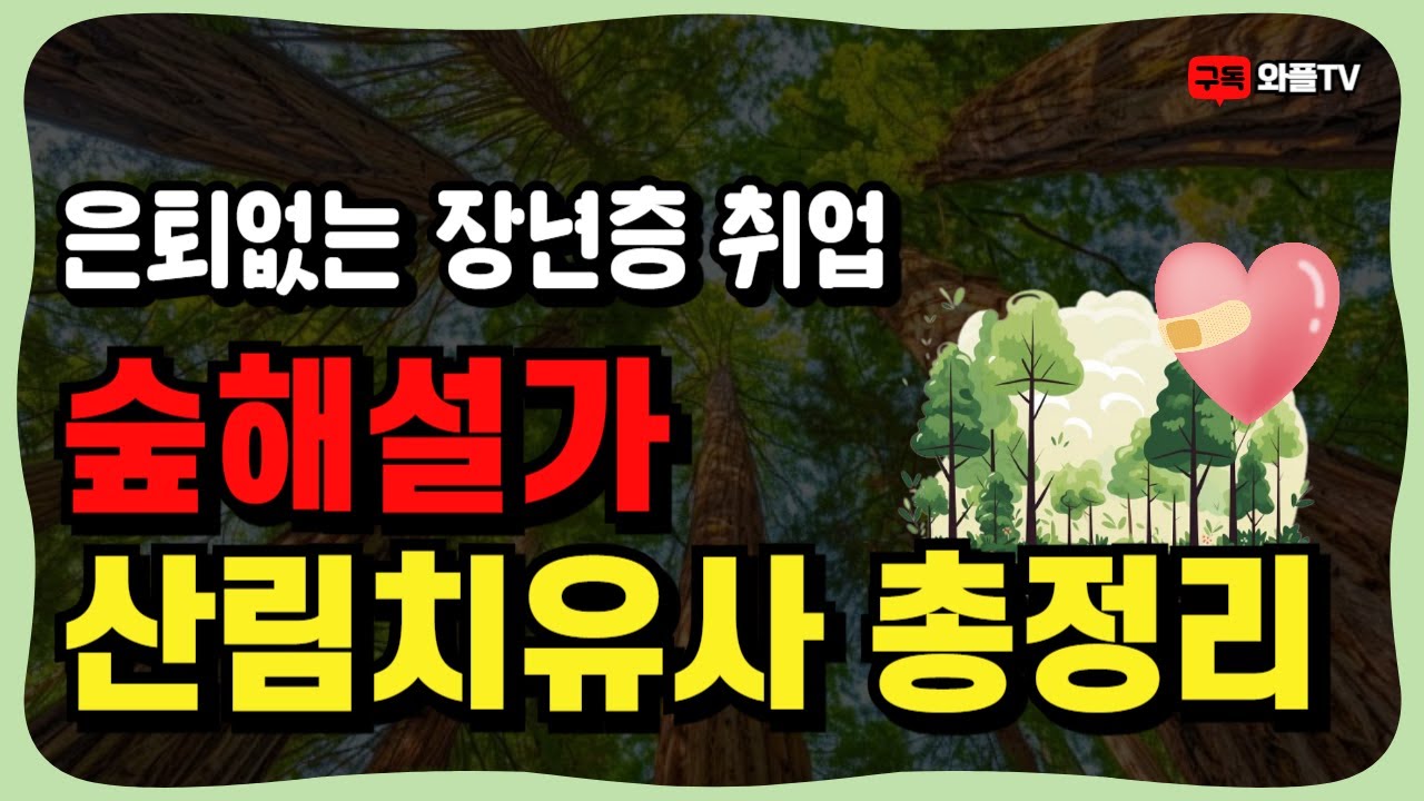 숲해설가와 산림치유지도사 자격증의 취득절차 총정리 [장년층 취업]