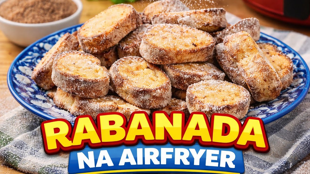 RABANADA NA AIRFRYER😍FÁCIL RÁPIDO E SEM ÓLEO 