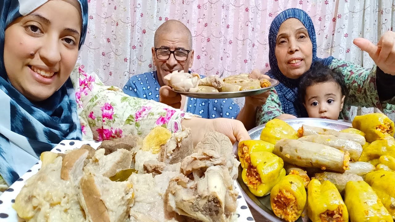 تحدي أكل المحشي المشكل مع اللحمه المسلوقة التعب المرة دي كان صعب معاها شوية 😞
