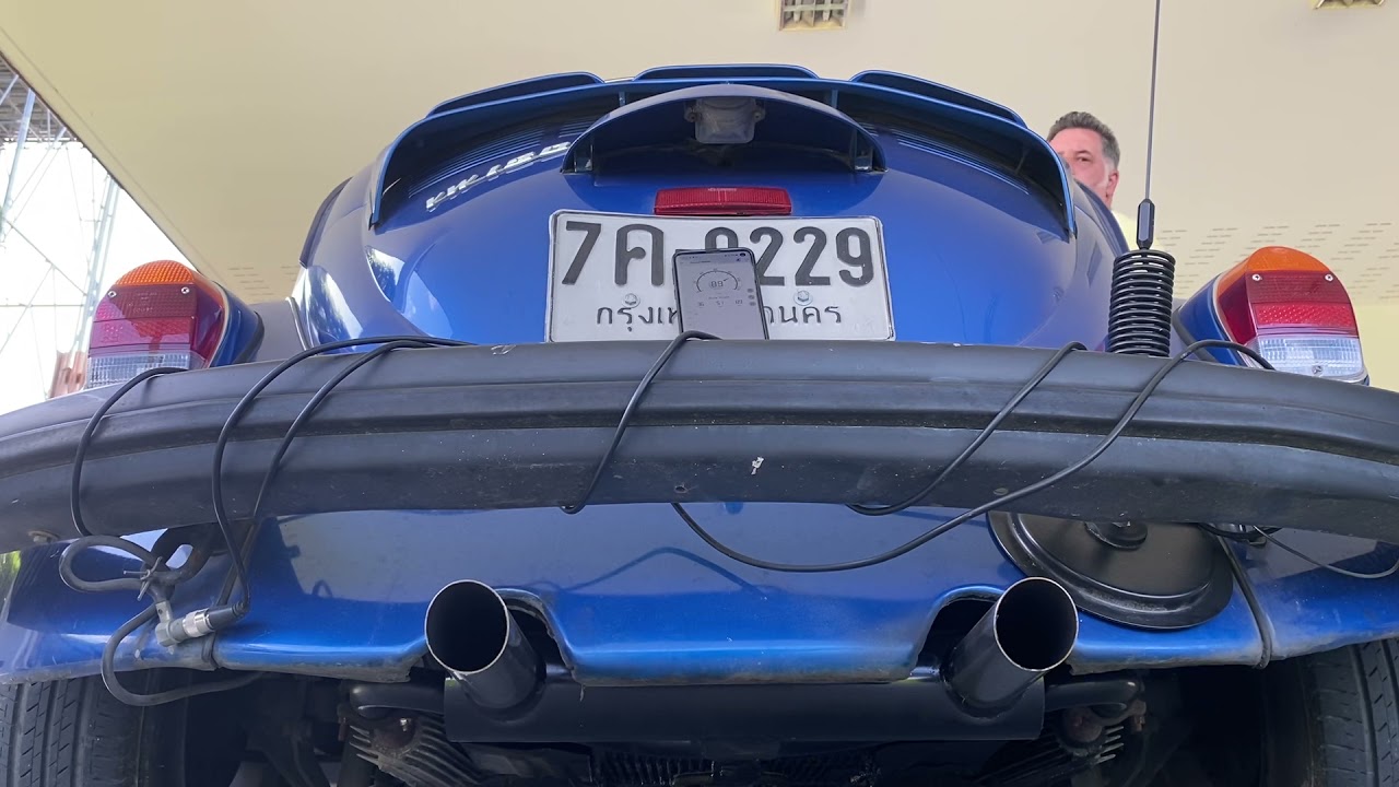Vw bug 1969 EMPI GT exhaust sound no baffles. It did maxed at 90db on a non scientific instrument.