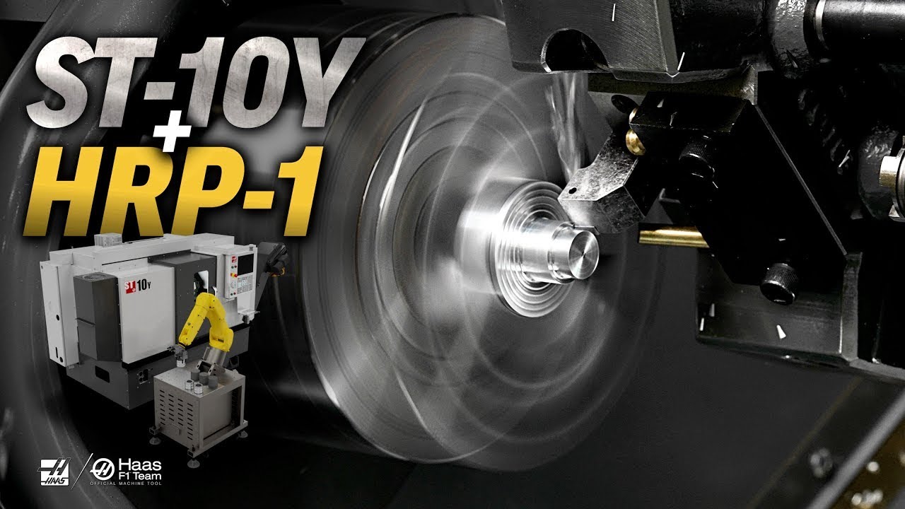 Haas ST-10Y Y-axis lathe and HRP-1 Robot Demo - Haas Automation