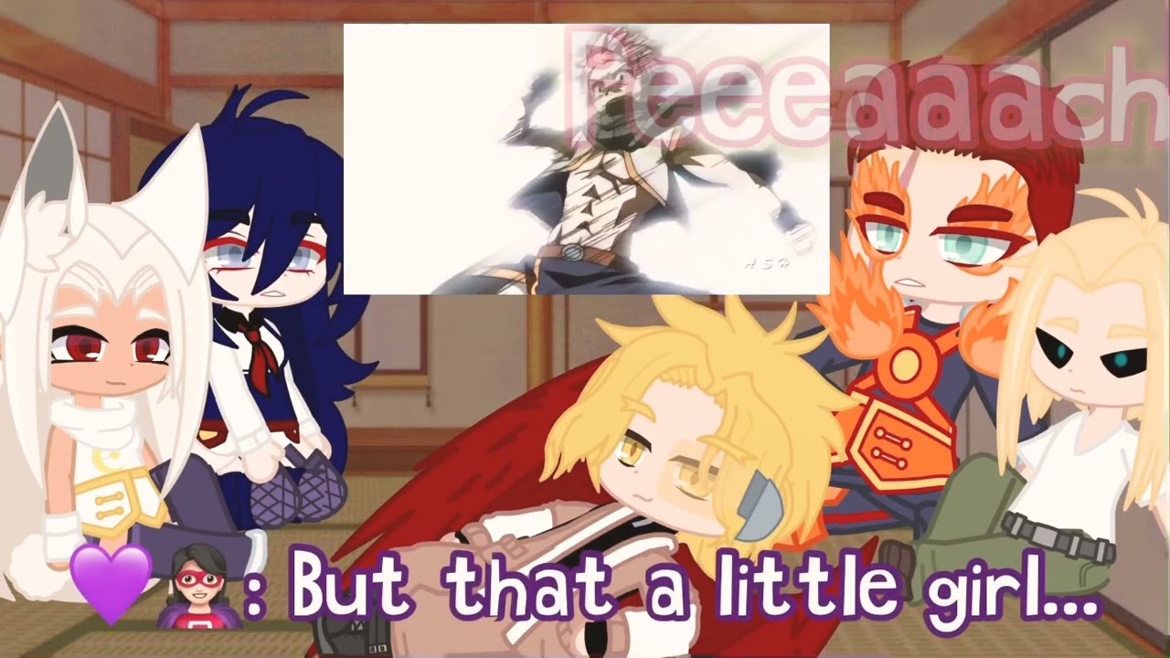 Pro hero react to fairytail, Natsu Dragneel *short* 2/? ✨gacha club✨