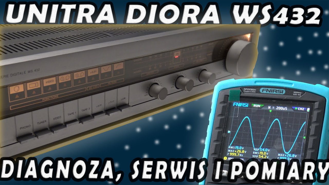 Naprawa wzmacniacza od widza - Diora WS 432 serwis, diagnoza, pomiary #audio #unitra #youtube #dc