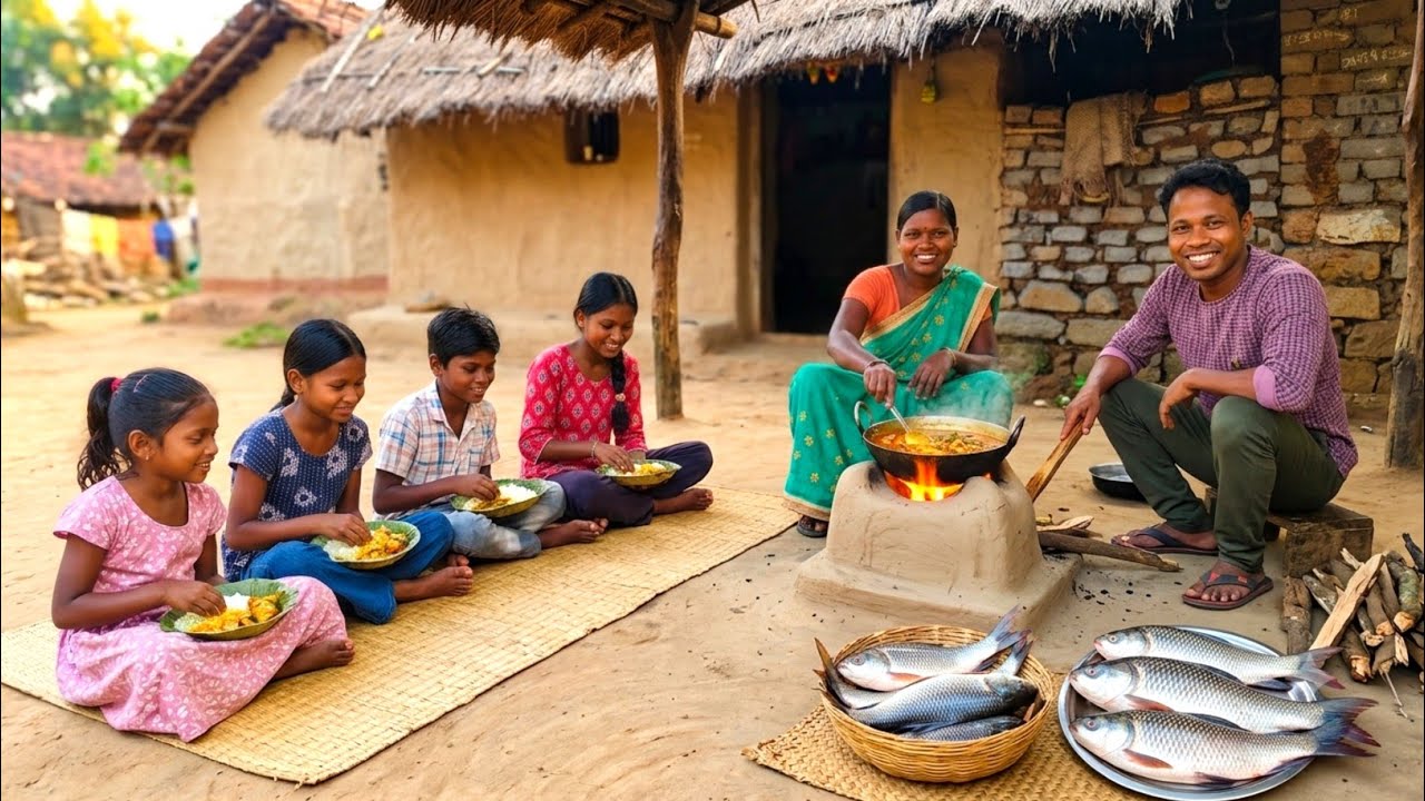 Fish Curry Village Style| Village Cooking| Eating Show 