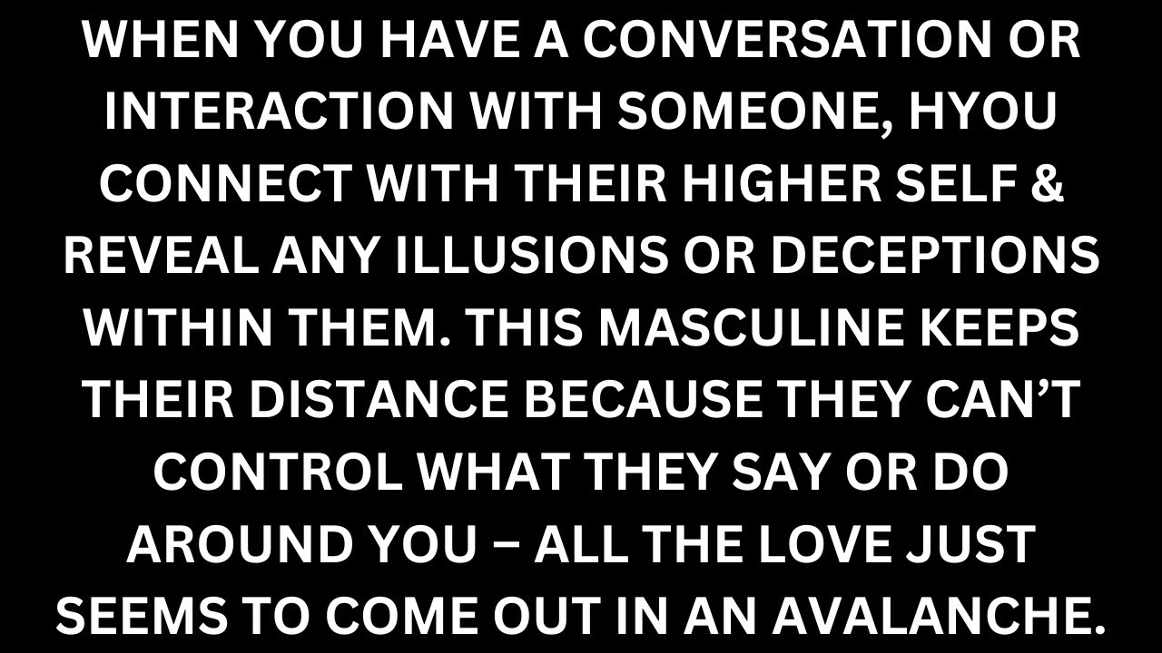 They avoid you sometimes because they can't control the love they feel... [Divine Feminine Reading]