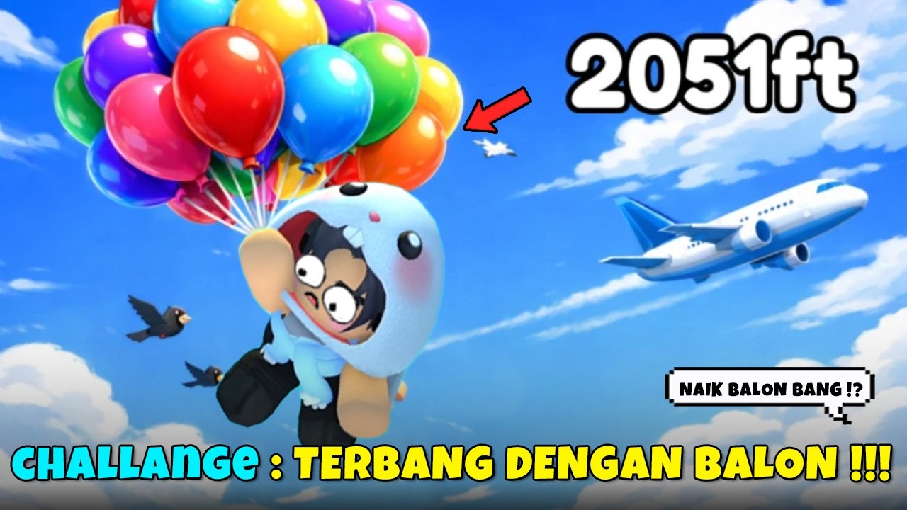 AKU MENEMUKAN BALON ANEH YANG BISA MEMBUAT AKU TERBANG ‼ ROBLOX BALON