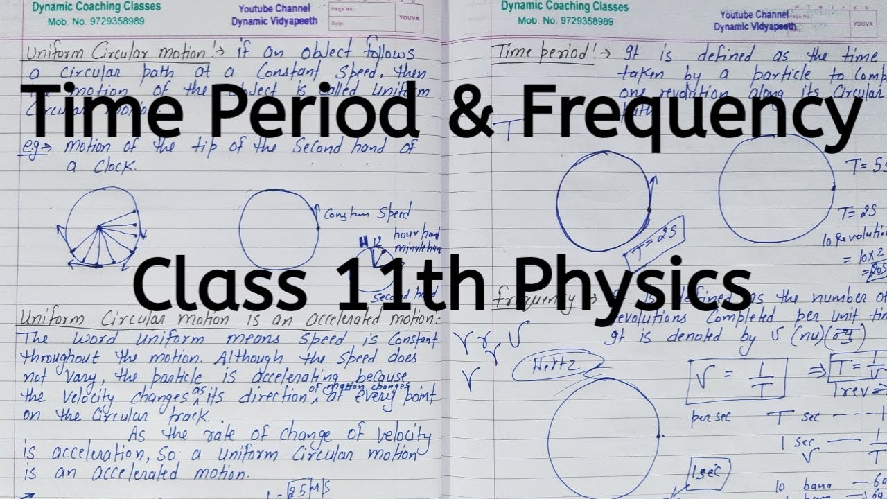 Time Period & Frequency | Chapter 3 | Motion in a Plane | Class 11 Physics