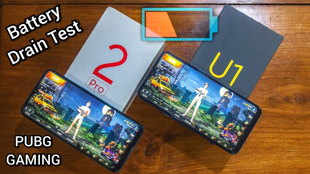 Realme U1 vs Realme 2 Pro PUBG Gaming Battery Drain Test Comparison