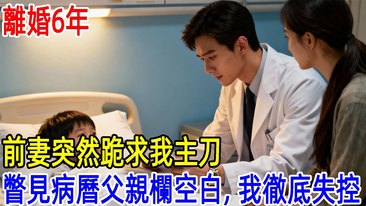離婚6年，前妻突然跪求我主刀，看到病曆單上父親一欄的空白，我瘋了#故事頻道 #故事分享 #情感#臺灣#情感故事#幸福人生