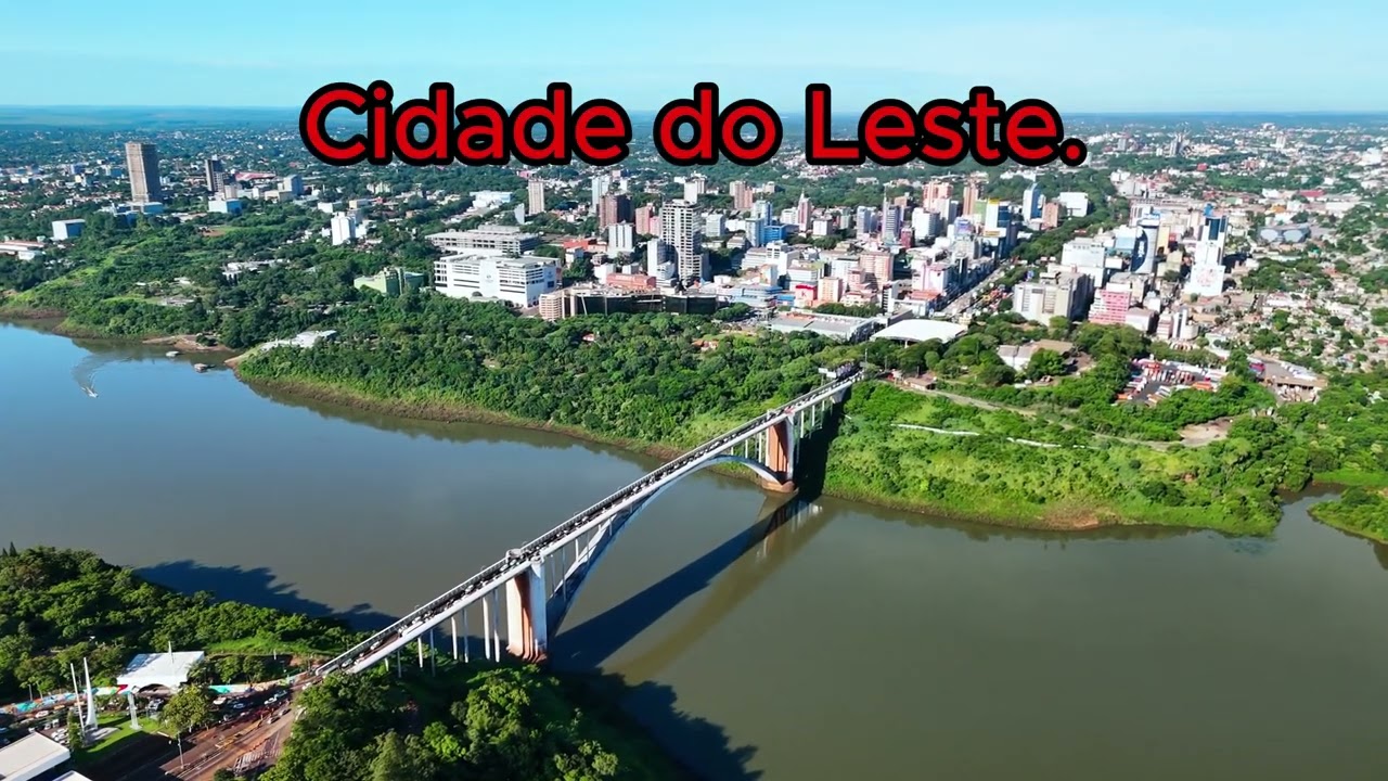 Drone mostra Foz do Iguaçu e Cidade do Leste. #fozdoiguacu #paraguay #drone