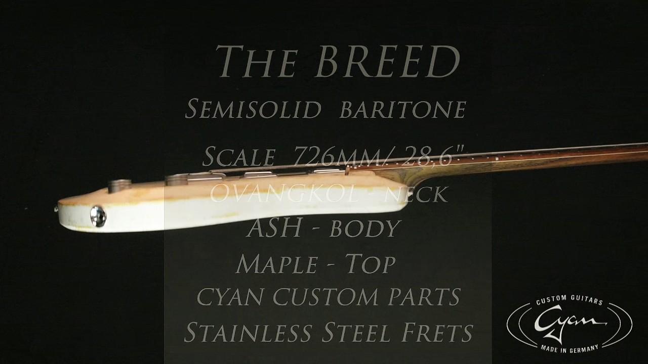 THE BREED   Semisolid Baritone Guitar
